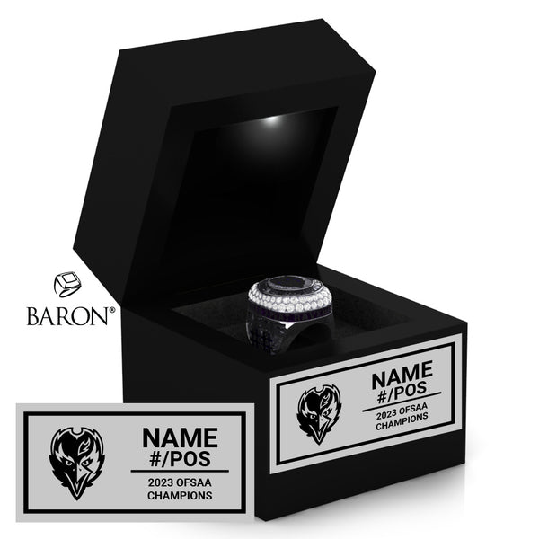 St. Roch CSS Football 2023 Championship Black LED Ring Box