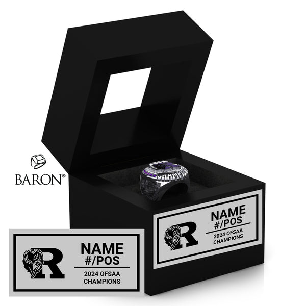 St. Roch CSS Football 2024 Championship Black Window Ring Box