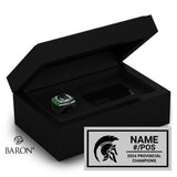 St. Stephen Spartans Football 2024 Championship Black Standard Window Ring Box
