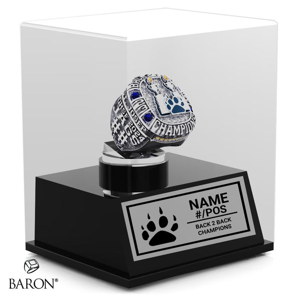 St Joseph's Jaguars Football 2024 Back 2 Back Championship Display Case