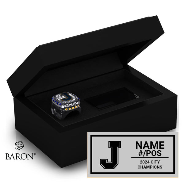 St Joseph's Jaguars Football 2024 Championship Black Standard Window Ring Box