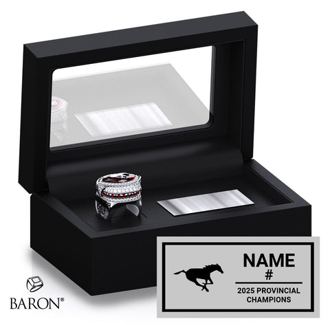 Stampeders LMF Football 2025 Championship Black Standard Window Ring Box