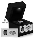 Steel City Bowl Football 2023 Championship Black LED Ring Box