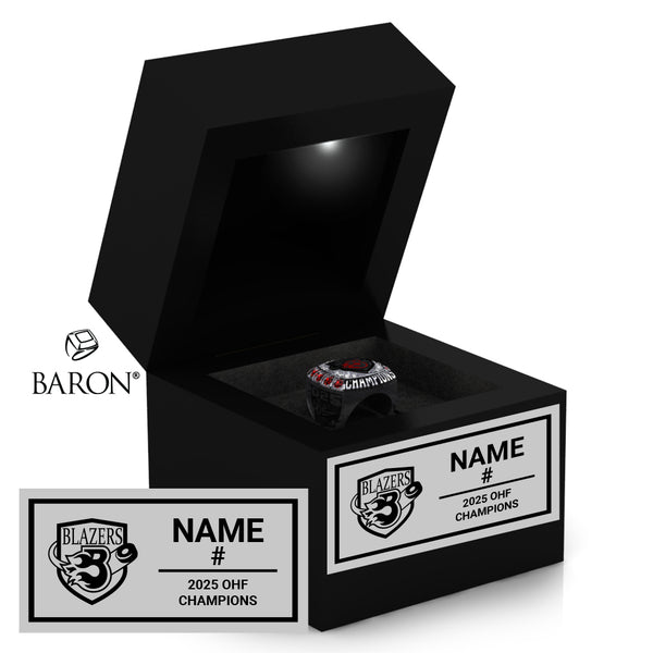 Talbot U15 Hockey 2025 Championship Black LED Ring Box