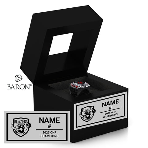 Talbot U15 Hockey 2025 Championship Black Window Ring Box