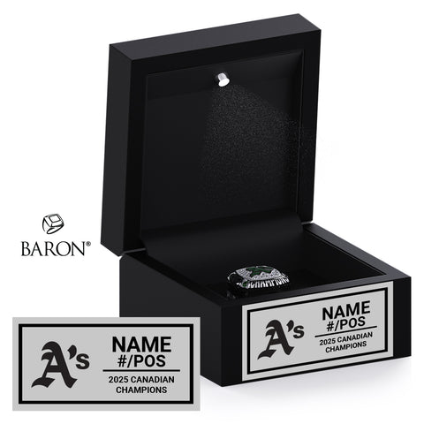 Tavistock Athletics Softball 2025 Championship Black LED Ring Box