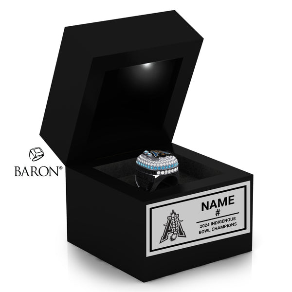 Team Alberta Indigenous Football 2024 Championship Black LED Ring Box
