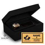 Team Canada FISU Games World University Games 2025 Championship Black Standard Window Ring Box