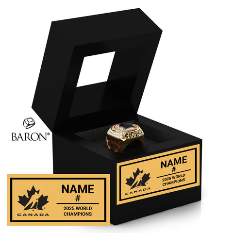 Team Canada FISU Games World University Games 2025 Championship Black Window Ring Box