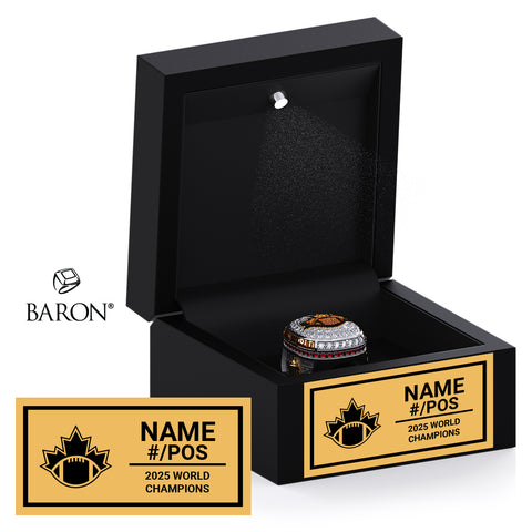 Team Canada Football 2025 Championship Black LED Ring Box