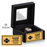 Team Canada Football 2025 Championship Black Window Ring Box