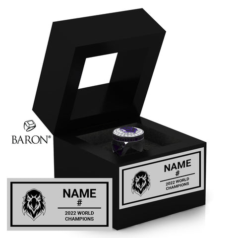 Team Haudenosaunee Lacrosse 2022 Championship Black Window Ring Box