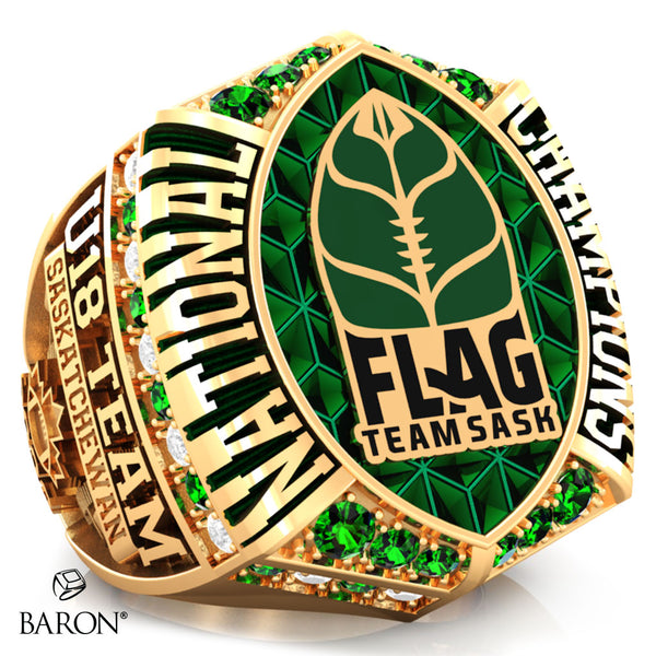 Team Sask Flag Football 2023  Championship Ring - Design 1.3