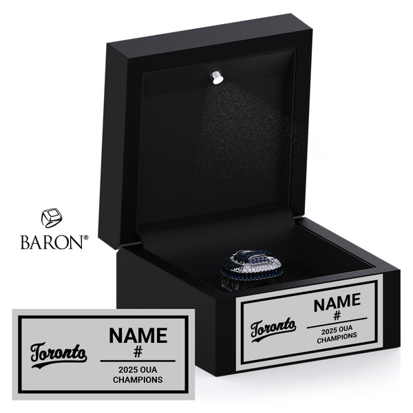 University of Toronto Baseball 2025 Championship Black LED Ring Box