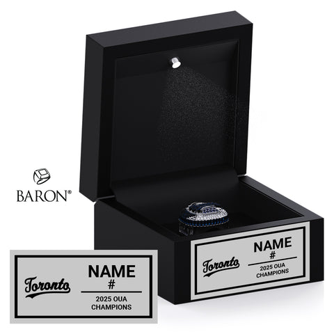 University of Toronto Baseball 2025 Championship Black LED Ring Box