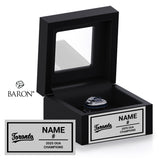 University of Toronto Baseball 2025 Championship Black Window Ring Box