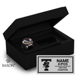 The University of Toronto Baseball 2023 Championship Black Standard Window Ring Box