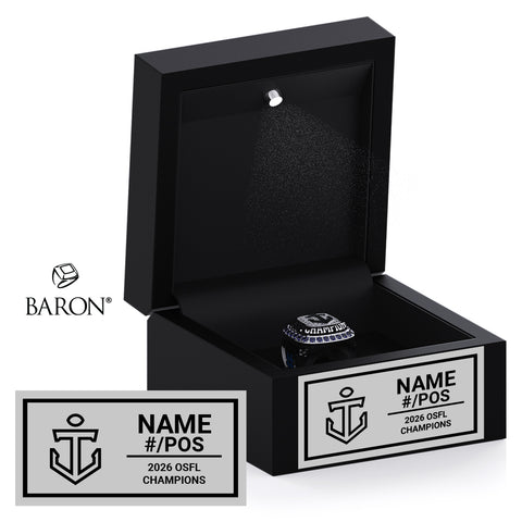 Toronto Jr. Argos U12AA Football 2026 Championship Black LED Ring Box