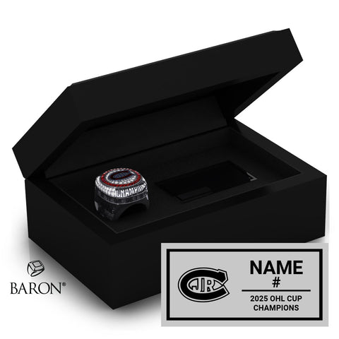 Toronto Jr. Canadiens Hockey 2025 Championship Black Standard Window Ring Box