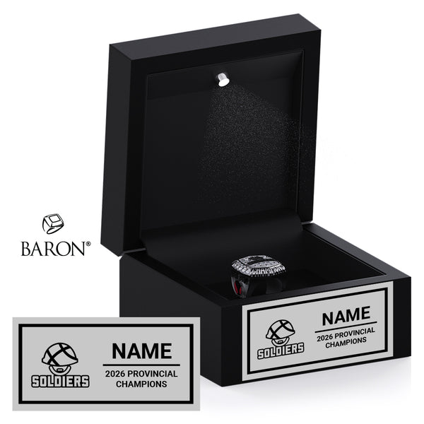 Tri-County Soldiers Basketball 2026 Championship Black LED Ring Box
