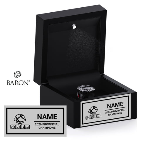 Tri-County Soldiers Basketball 2026 Championship Black LED Ring Box