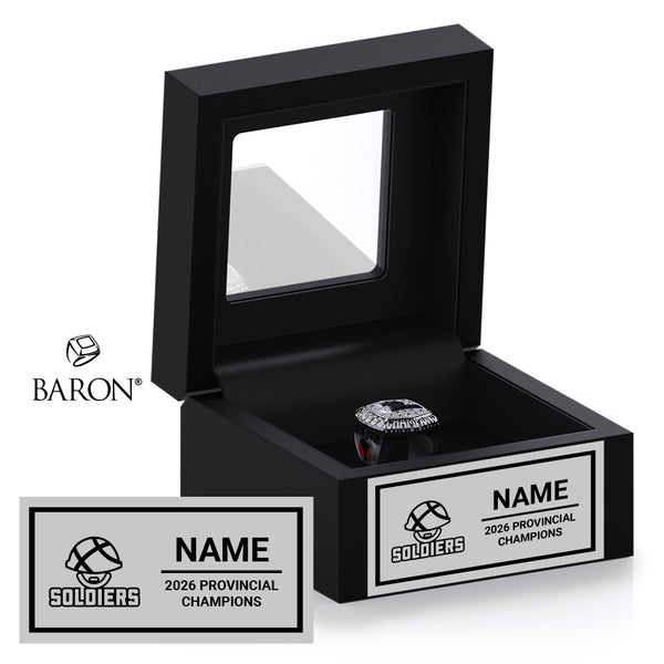 Tri-County Soldiers Basketball 2026 Championship Black Window Ring Box