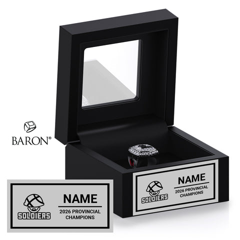 Tri-County Soldiers Basketball 2026 Championship Black Window Ring Box