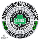 U17 Lacrosse Ontario Summer Games Clarington Gaels Championship Ring - Design 1.1