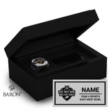 U SPORTS East-West Bowl Football Championship Black Standard Window Ring Box