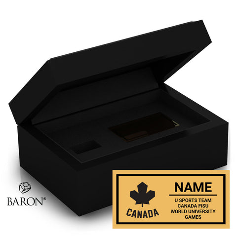 U SPORTS Team Canada FISU Black Standard Window Ring Box