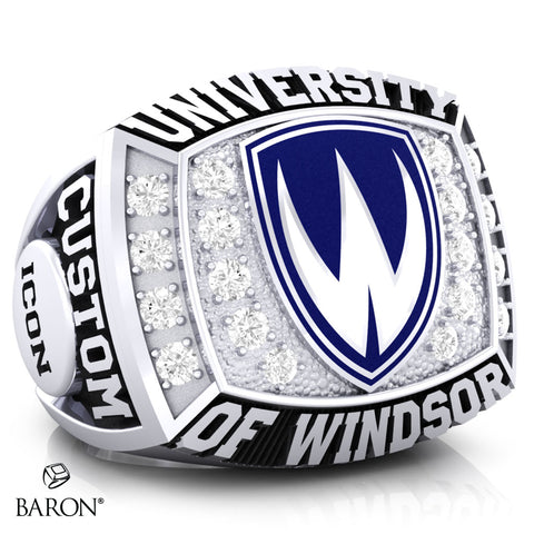 University of Windsor Athletic Ring - 800 Series (Small) (Durilium/ Silver/ Two-Tone, 10kt White gold)