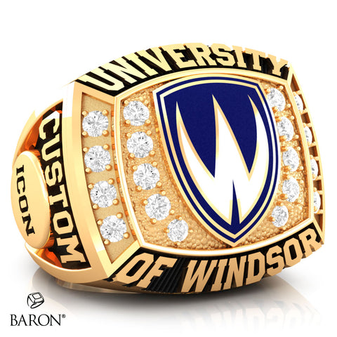 University of Windsor Athletic Ring - 800 (Medium) (Gold Durilium, Two-Tone, 10kt Yellow gold)