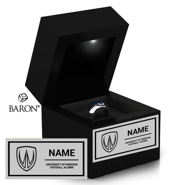 University of Windsor Football Alumni Black LED Ring Box