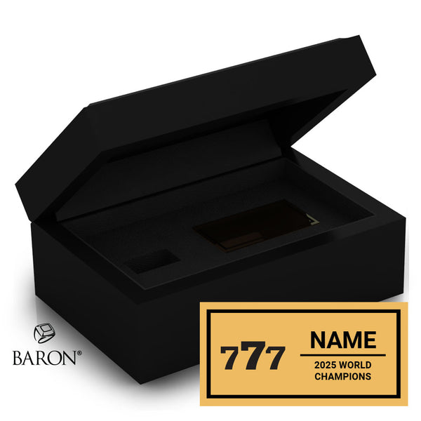 Vancouver All Stars Cheer 2025 Championship Black Standard Window Ring Box