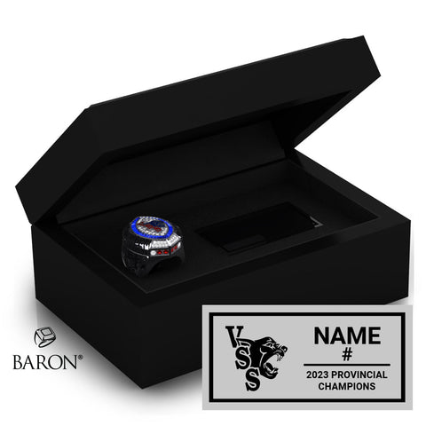 Vernon Panthers JR 2023 Championship Black Standard Window Ring Box