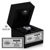 Victoria Thunder Baseball 2024 Championship Black LED Ring Box