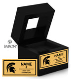 Waterdown District High School Football 2025 Championship Black Window Ring Box