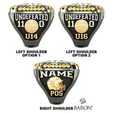 Waterloo Jr. Warriors Football U14 and U16 OSFL 2024 Championship Ring - Design 1.4