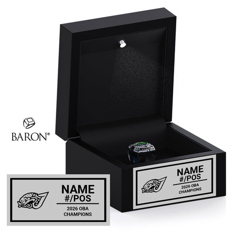 Welland Jr. Jackfish Baseball 2026 Championship Black LED Ring Box