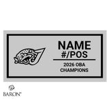 Welland Jr. Jackfish Baseball 2026 Championship Black Standard Window Ring Box