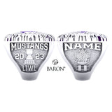 Western Mustangs Lacrosse 2023 Championship Ring - Design 1.4