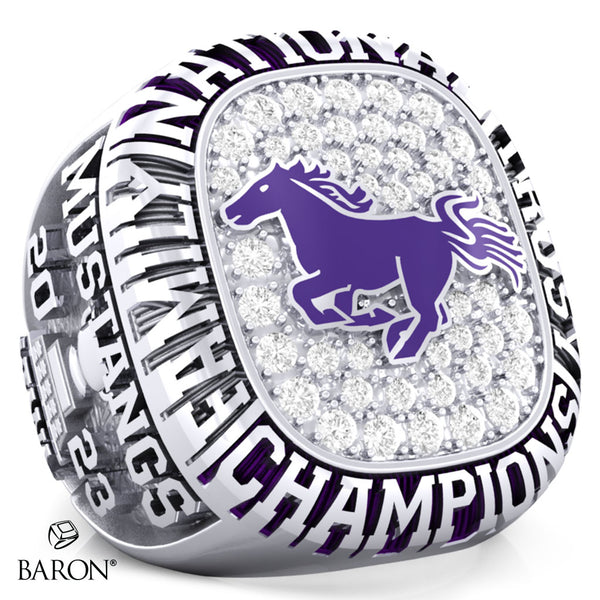 Western Mustangs Lacrosse 2023 Championship Ring - Design 1.4