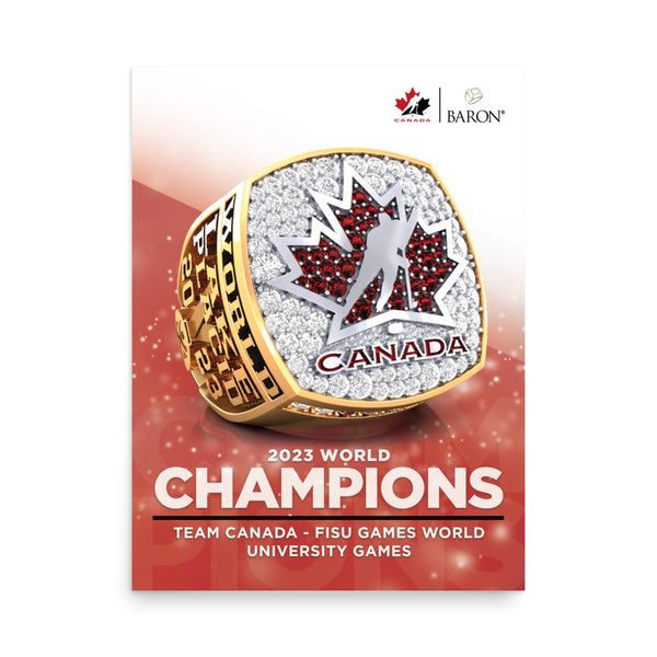 Team Canada FISU Games World University Games 2023 Championship Poster