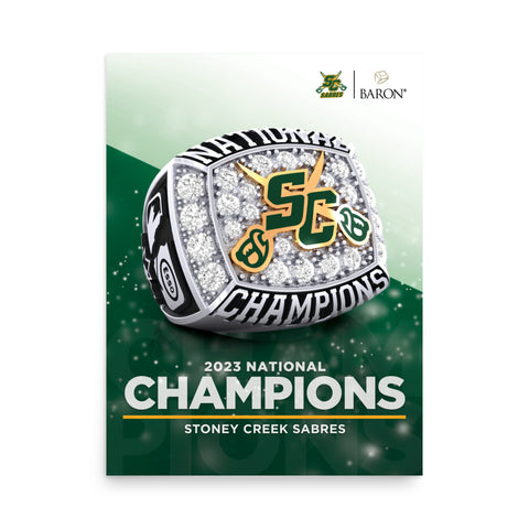 Stoney Creek Sabres Esso Cup 2023 Championship Poster