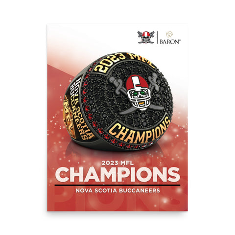 Nova Scotia Buccaneers Football 2023 Championship Poster