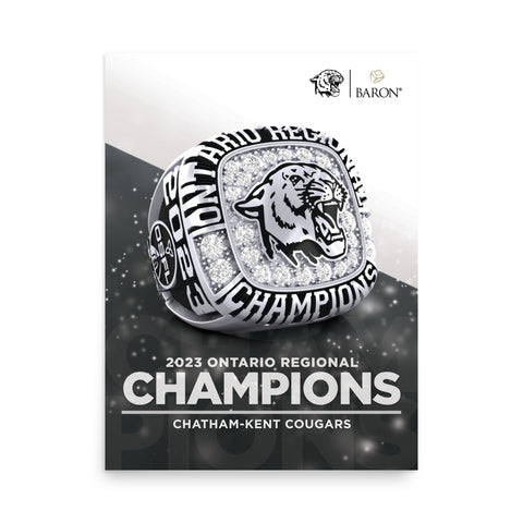 Chatham-Kent Cougars OSFL 2023 Championship Poster