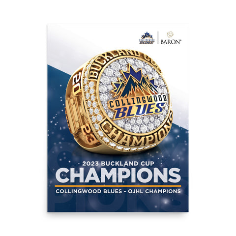 Collingwood Blues OJHL 2023 Championship Poster