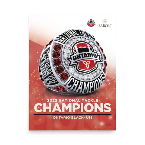 Ontario Black U18 Football Ontario 2023 Championship Poster