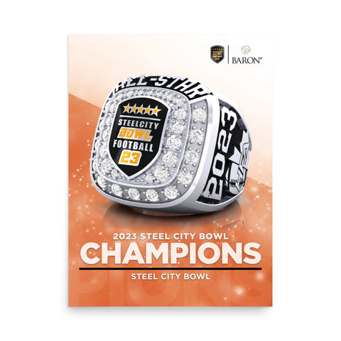 Steel City Bowl Football 2023 Championship Poster