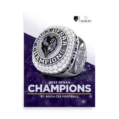 St. Roch CSS Football 2023 Championship Poster